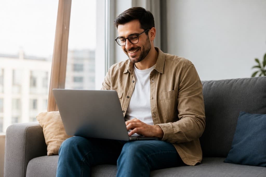 A CareerHandoff member relaxing at home while his job search is handled